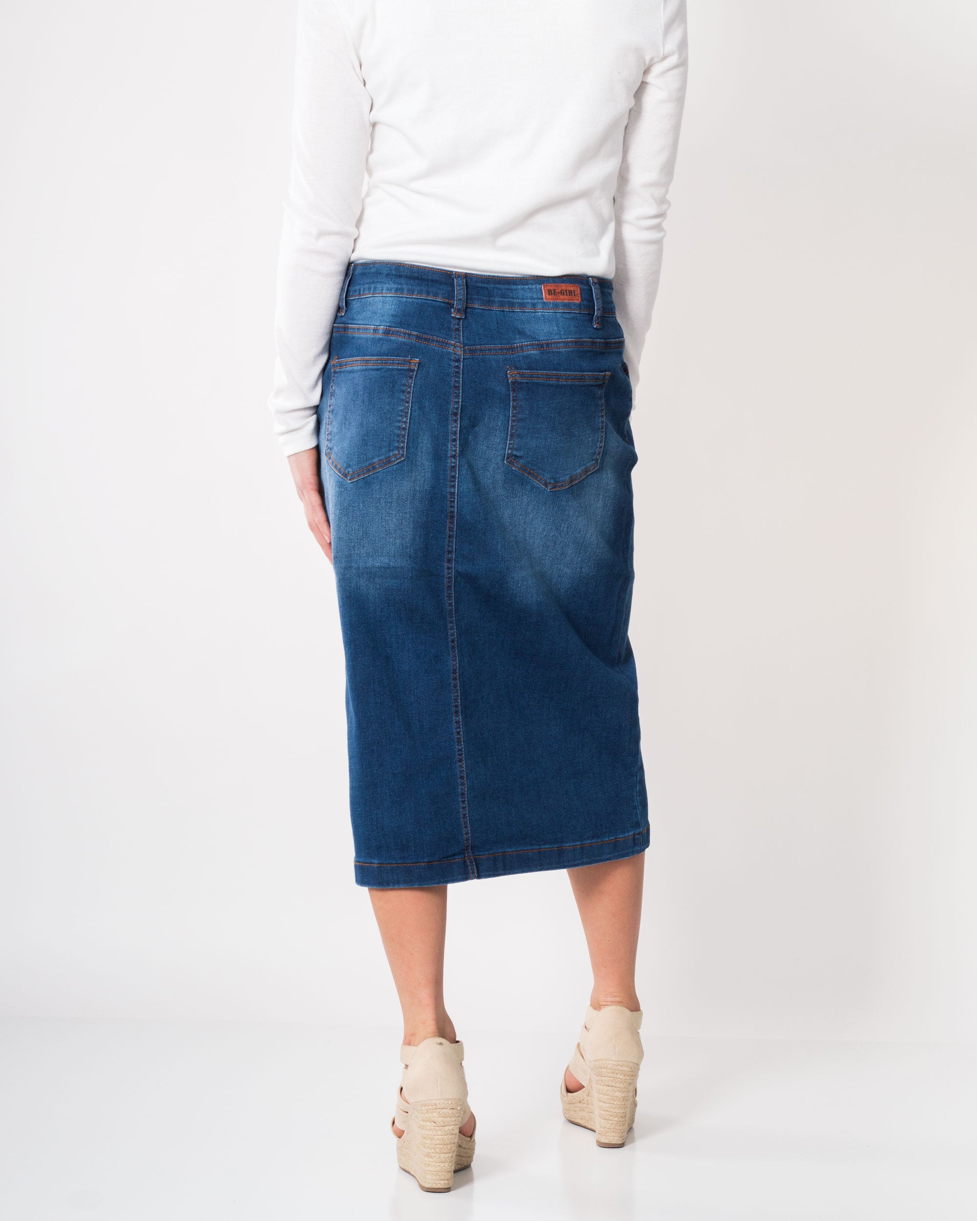 Paige's Distressed Denim Skirt