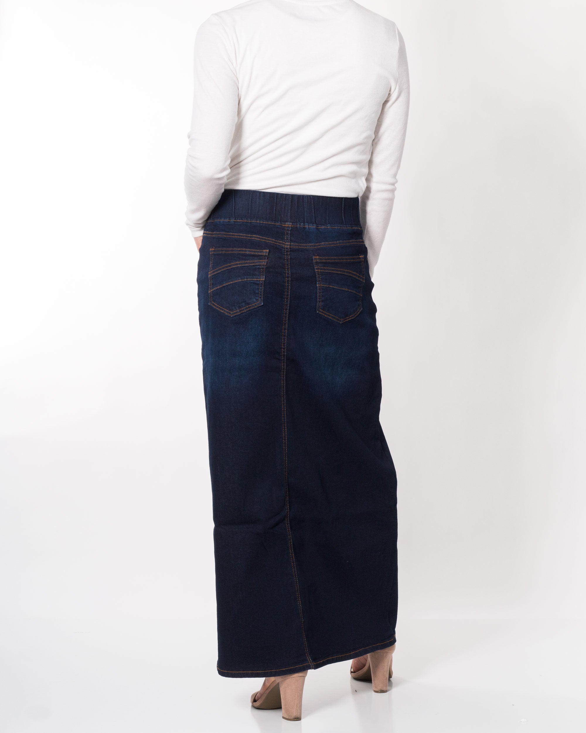 Ava's Maxi Denim Skirt